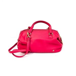 Etienne Aigner Leather Shoulder Bag in Fuschia